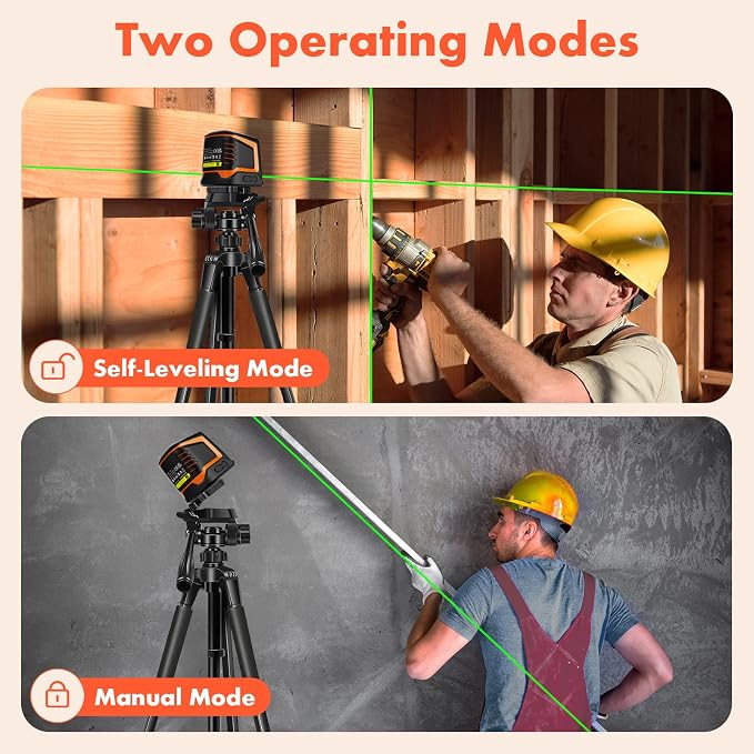Rechargeable Laser Level Self Leveling Cross Line, C2-120G | Green Beam - Image 5