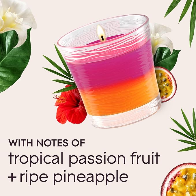 Glade 1-Wick 2in1 Scented Candle Jar, Hawaiian Breeze & Vanilla Passion Fruit - Image 6