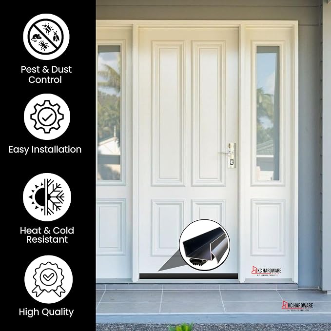 U Shaped Aluminum Door Bottom Sweep - Image 8