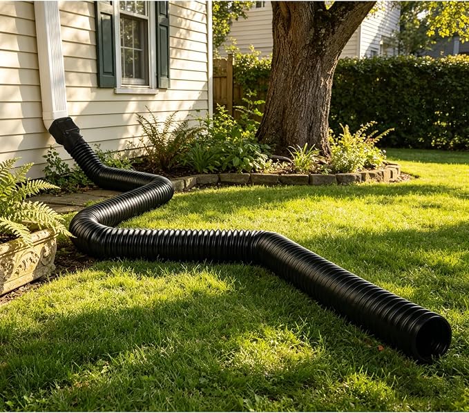 Prestantious 7ft Long Downspout Extensions Flexible Drainage Pipe, Corrugated - Image 6