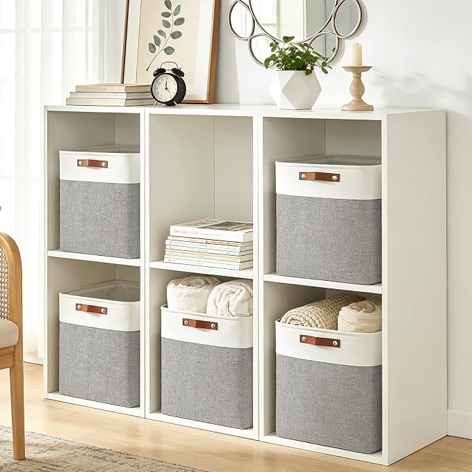 Large Fabric Storage Baskets | 50L Storage Bins, Decorative Linen Closet Baskets - Image 3
