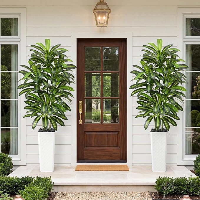 Artificial Dracaena Tree Indoor, 7FT Tall Fake Floor Plants - Image 8
