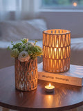 NUPTIO Boho Lanterns, Natural Tone, Glass Cylinder Protection, Coffee Table by Nuptio