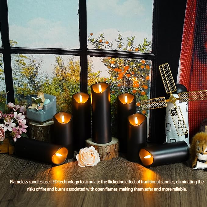 Nimiko Flameless Candles with Remote, Battery Operated Flickering Flameless - Image 5