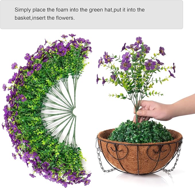 Artificial Fake Hanging Plants Flowers - Image 3