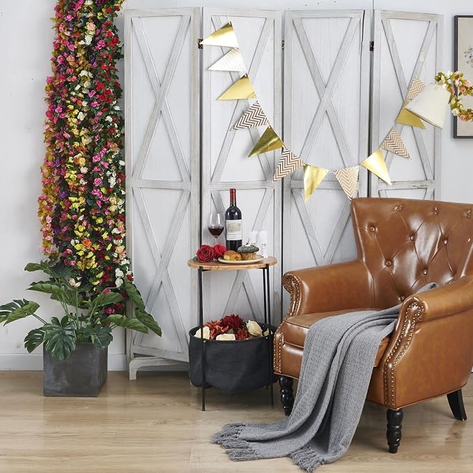 8Pcs x 8.2FT Artificial Flower Garland Floral Rose Vine Decor, Hanging Faux - Image 8