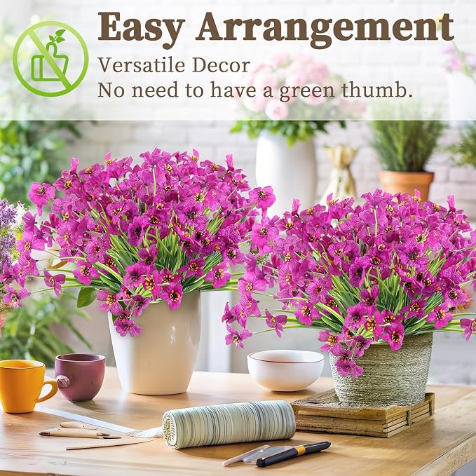 ColoPlay 24 Light Purple Bundles Artificial Flowers - Image 6