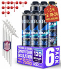 Spray Foam Insulation, Expanding Foam Sealant Spray, 6 Pack x 26.46 oz | High by ixirpro