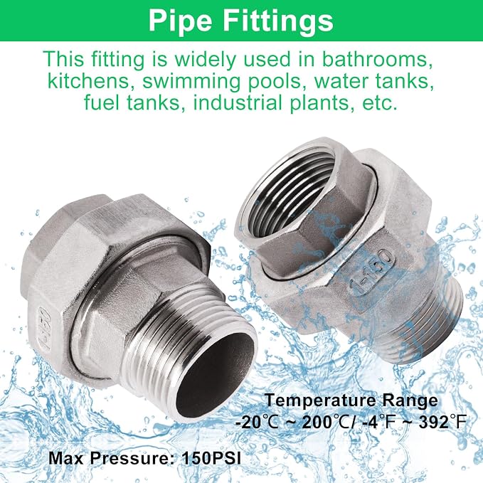 1Pcs Cast Pipe Fittings Union, Class 150 - Image 6