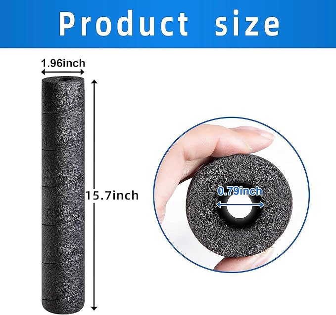4 Pack Pipe Insulation Foam Tube, 15.7" Black Pool Noodles Foam | Multi-Purpose - Image 2