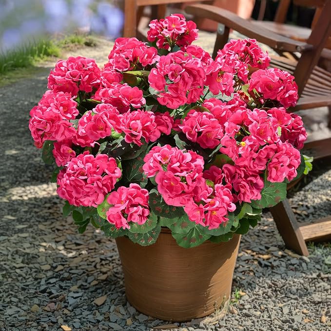 Artificial Geranium Fake Flowers - Image 2
