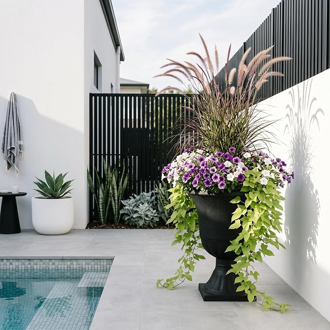 Worth Garden 2-Pack Plastic Urn Planters - Image 7