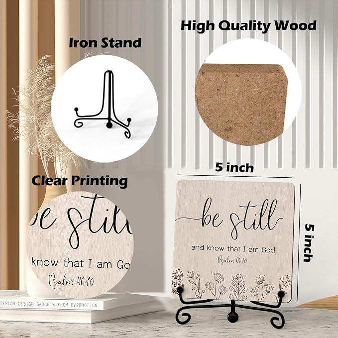 Home Decor, Farmhouse Be Still And Know That I Am God Shelf Decor - Image 2
