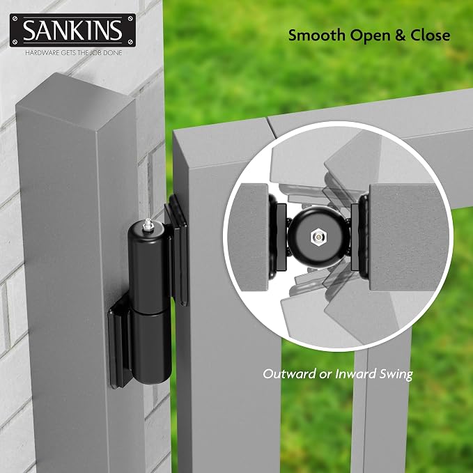 7" Heavy Duty Gate Hinges, Weld on Hinges 900lbs Capacity, Outdoor Trailer Gate - Image 5
