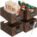 Best Choice Products Set of 4 9x12in Water Hyacinth Pantry Baskets, Woven by Unknown