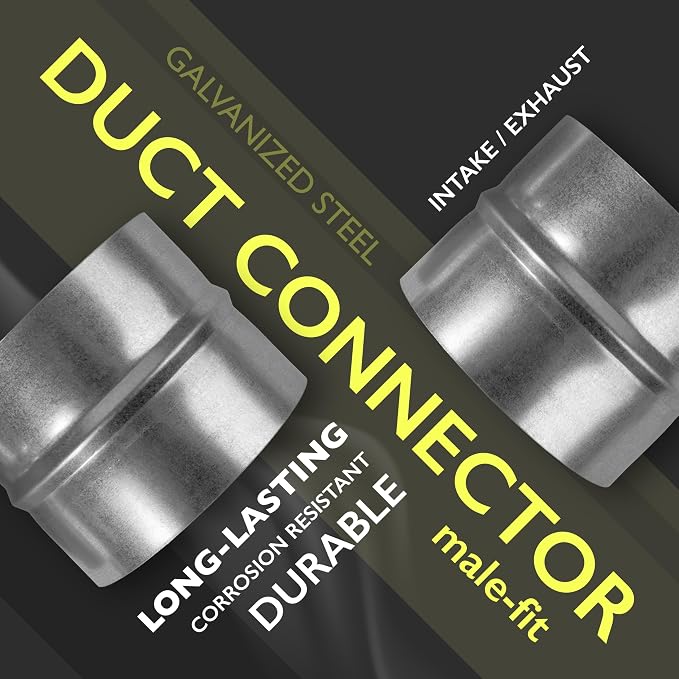 4 Inch Duct Connector for HVAC Ducting, Dryer Vent Hose - Image 3