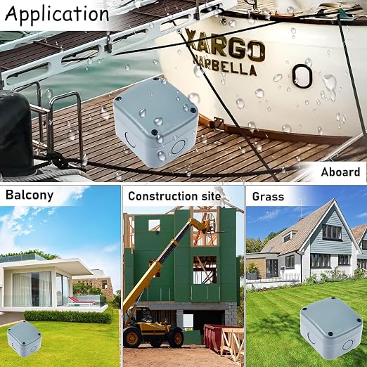 6PK Waterproof Junction Box, ABS Outdoor 3.25 x 2.75 x 2.25 inch - Image 9