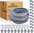 1/2 inch 150 Foot Liquid-Tight Conduit and Connector Kit, Flexible Non Metallic by Wocloer