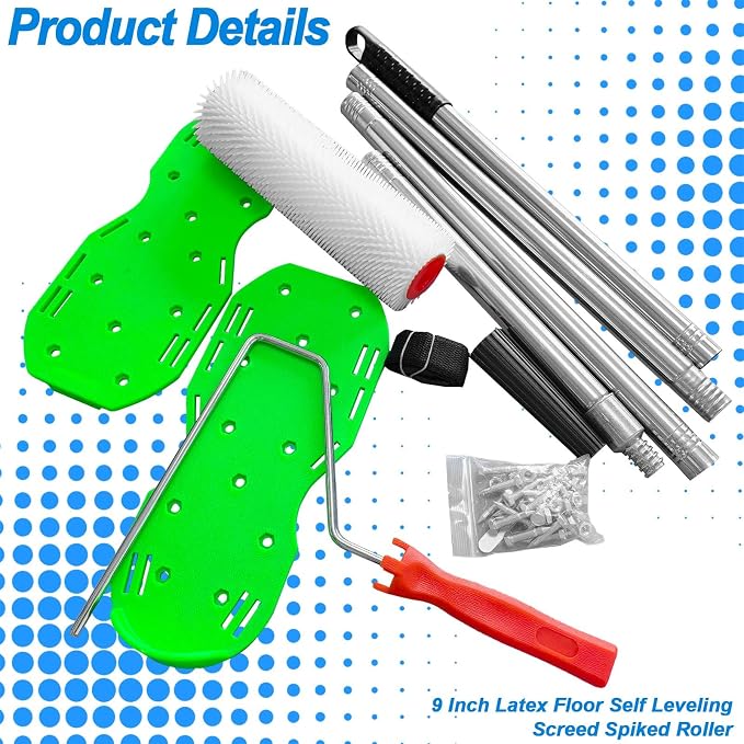 Self Leveling Cement Tool Kit, 9-inch Spiked Roller - Image 7