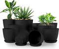 Plant Pots Indoor with Drainage, 10 Pack Multi-Size Planters Set by UTOPIAHOME