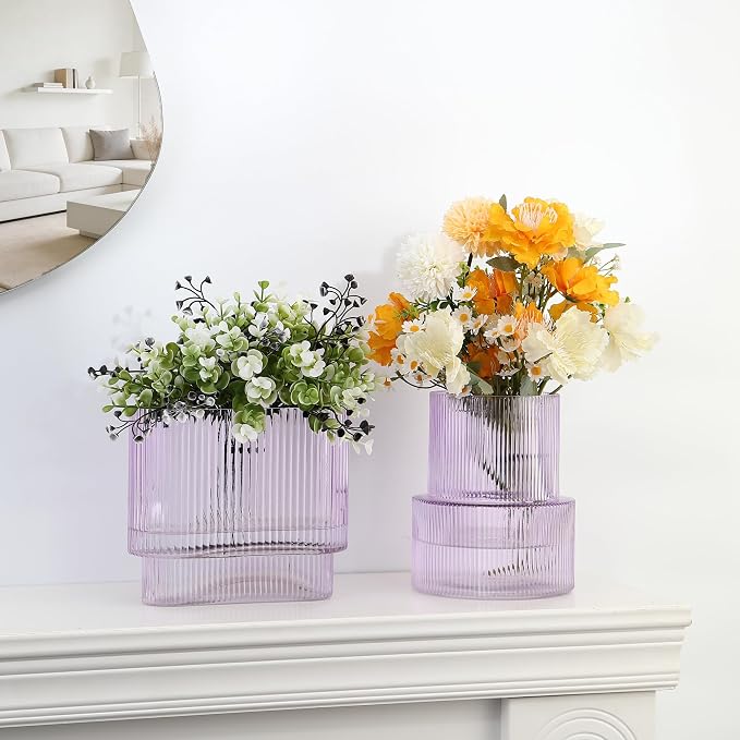 Purple Glass Vases, Modern Glass Vase - Image 5