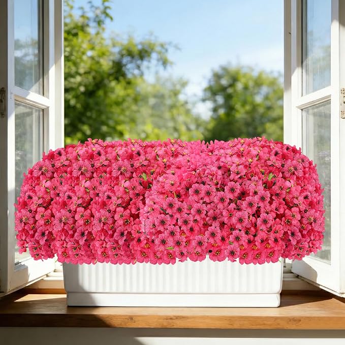 22 Pack Artificial Flowers for Outdoor Indoor Fake Plants | Faux Silk Flowers - Image 4