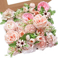 Serwalin Artificial Flowers Pink Flowers Fake Silk Flowers by Serwalin