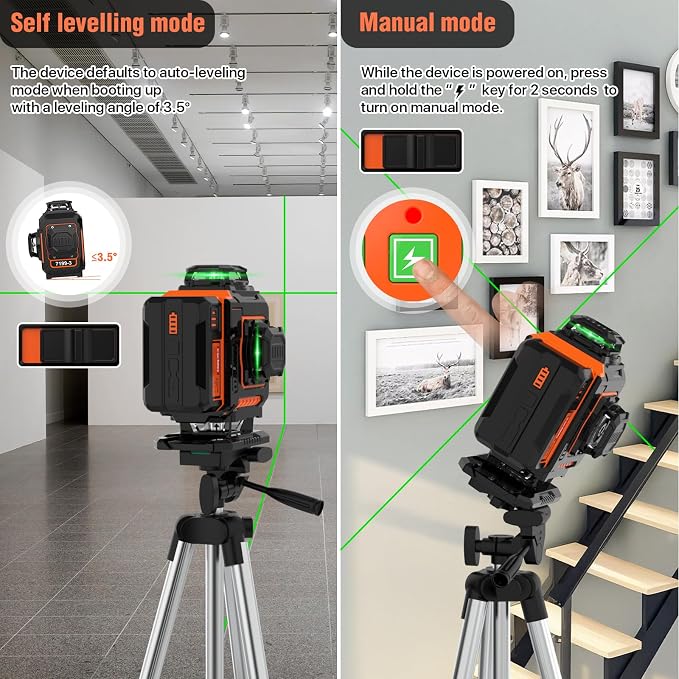 LEIPOR 4x360 Green Laser Level, 16-Line Self-Leveling Kit - Image 8