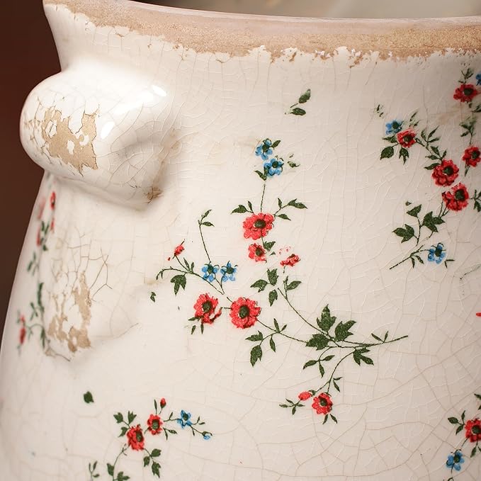 Shabby Chic Vase & Flower Pot - Image 4