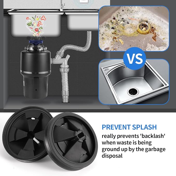 RQYEKDO 2-Pack Upgraded Garbage Disposal Splash Guard Baffle - Image 4