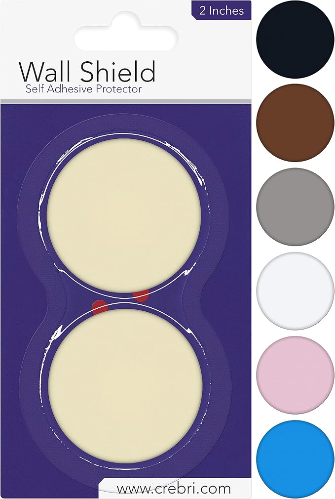 Silicone Wall Protectors from Door knobs Ivory by Crebri