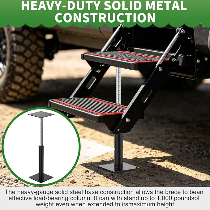 Adjustable RV Jack Post, 7-5/8" to 14" Metal Support Column（2 Pack） | Heavy - Image 5