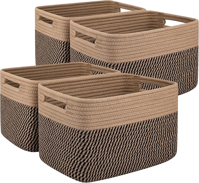 OIAHOMY 4 Pack Storage Basket, Closet Organizer by MasterofSpaceOptimization