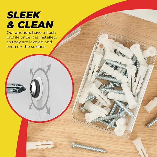 Qualihome Drywall Anchors and Screws Kit – 25 Anchors & 25 Screws - Image 3