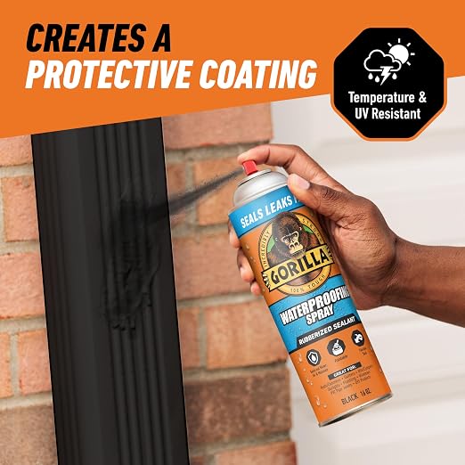 Gorilla Waterproofing Spray, 16 oz, Flexible Sealant | Rubberized Coating - Image 5
