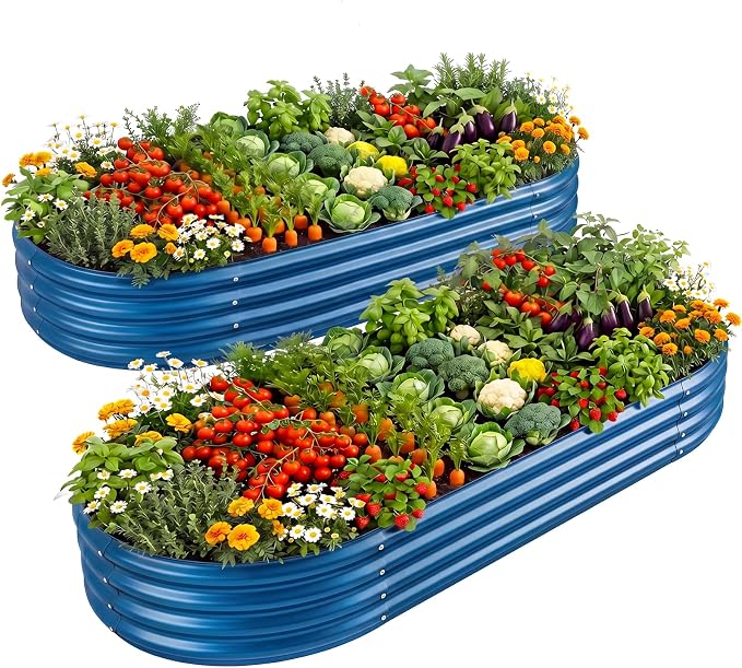 Land Guard 2 Pcs 6ft Metal Raised Garden Bed by LandGuard