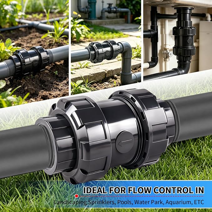 3/4 inch NPT PVC Check Valve, SCH80 Full Port Water Pump Ball Check Valve | - Image 9