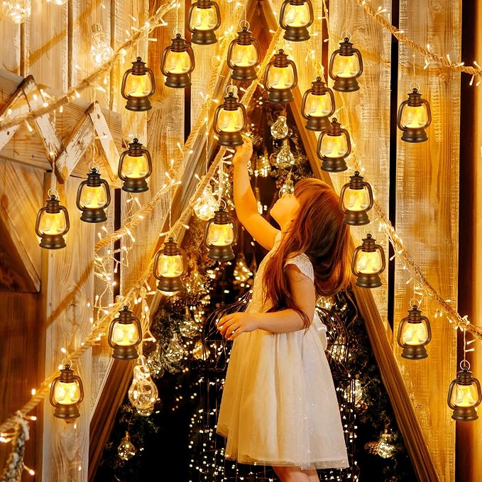 Ferraycle 48 Pcs Mini Lanterns 4 Inch Black Lamp Table Decor | Western Cowboy - Image 4