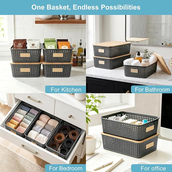 4 Pack Plastic Storage Bins - Image 5