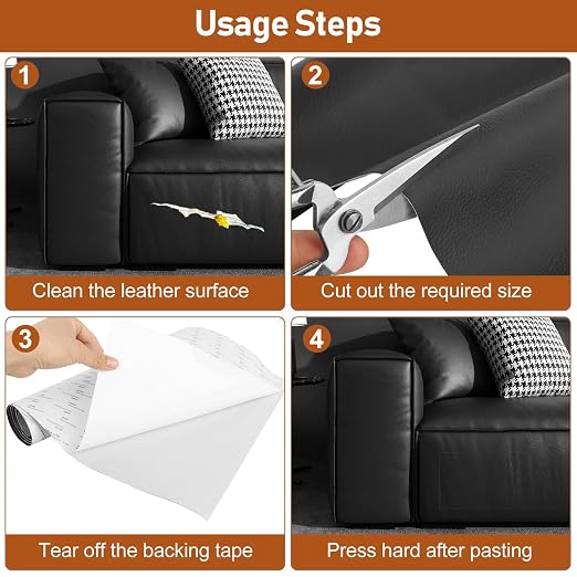 Leather Repair Patch, ILFYCOTO 17X60 Inch Self Adhesive Leather Repair Patch - Image 5