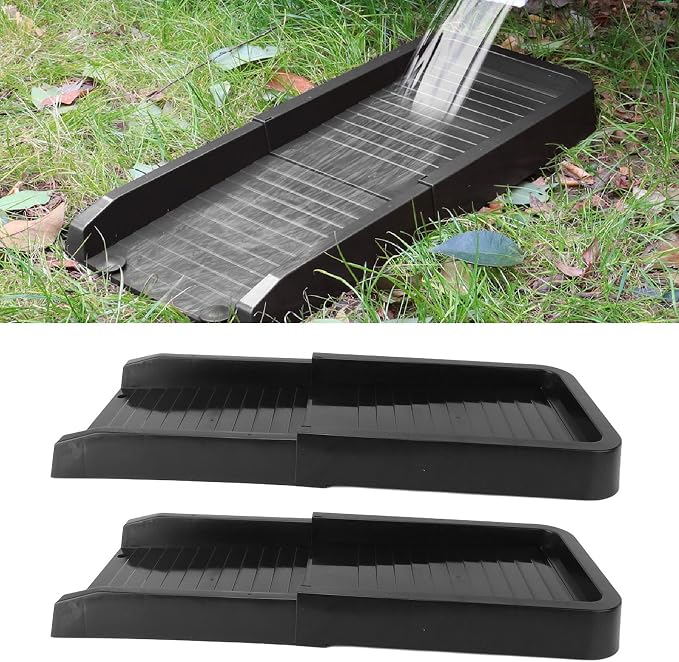 Jiawu 4 Pack Rain Gutter Downspout Block, Gutter Downspout Extensions, Down - Image 2