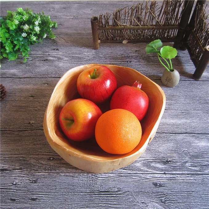 Wooden Bowl Decorative Wood Fruit Bowl | Irregular Creative Wood Bowls - Image 6