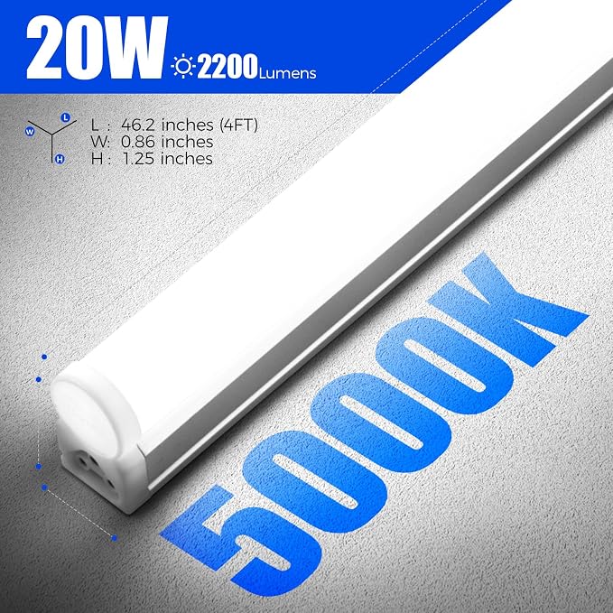 Barrina T5 4FT LED Shop Light, 5000K Daylight White, 6 Pack | Utility Light - Image 7