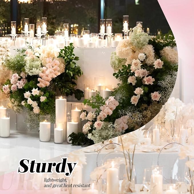 12Pack Glass Cylinder Vases for Centerpieces - Image 8