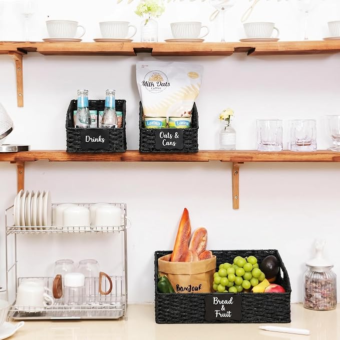 Pantry Organizers, Handwoven Large Wicker Baskets - Image 6