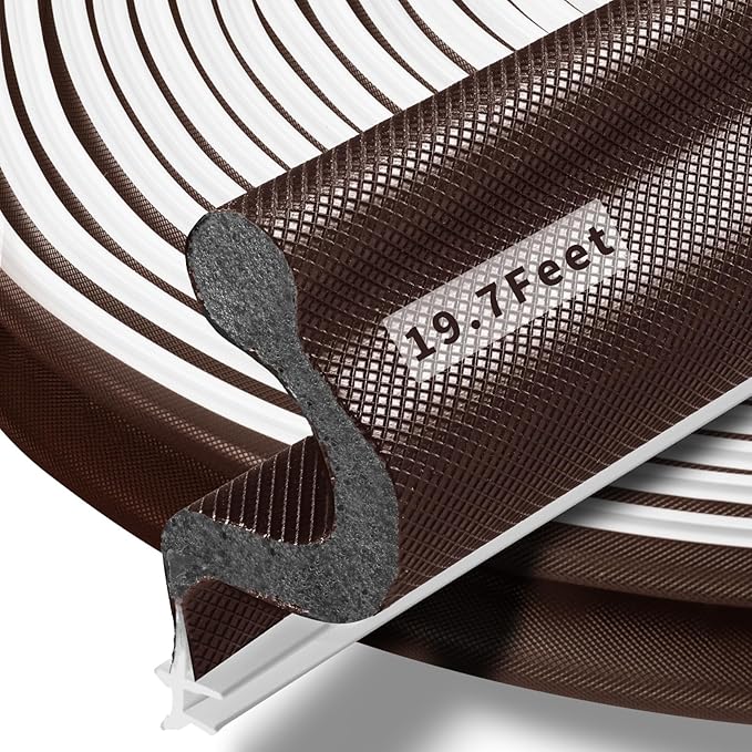 19.7 Feet Long Reach Door Weather Stripping Door Seal Strip, New Upgraded by BISOTHAI