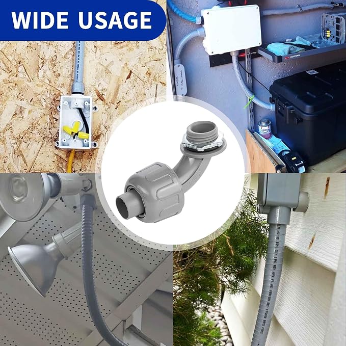 Yariwiz 1/2 Plastic Liquid Tight Conduit 90 Degree Elbow - Image 6