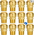 12-Pack 3/4 Inch Male Adapter, 3/4" MNPT, Push-to-Connect, Brass | Push Fit by SUNGATOR