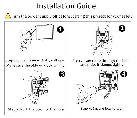 CLOUDY BAY Two Gang Electrical Outlet Box, 25 Cubic Inch Junction Box, Old Work - Image 4