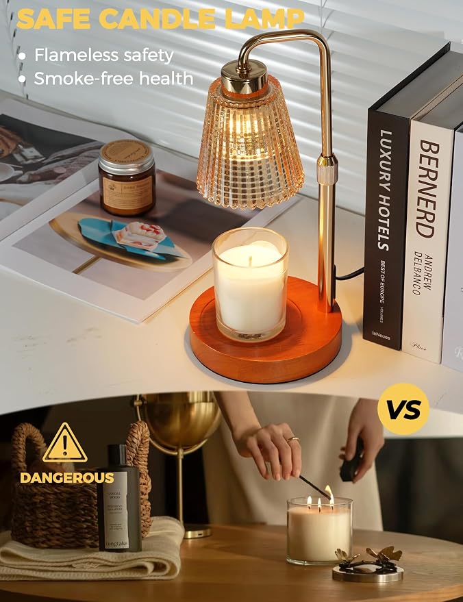 Modern Candle Warmer Lamp with 24h Cycle Timer, Dimmable Wax Melt Warmer | 24h - Image 2